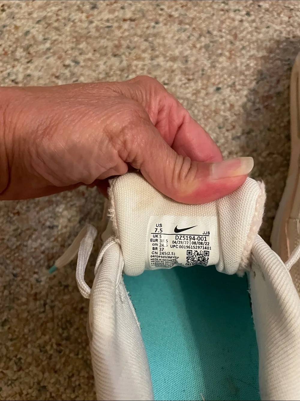 Nike Women's Sneakers in Cream, Tan & Teal Accent